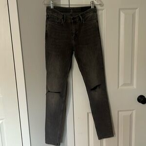 AllSaints Gray Wripped jeans